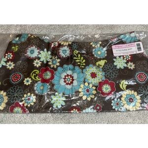 Thirty One Fitted City Purse Skirt New In Pkg Brown Blue Floral Fanfare